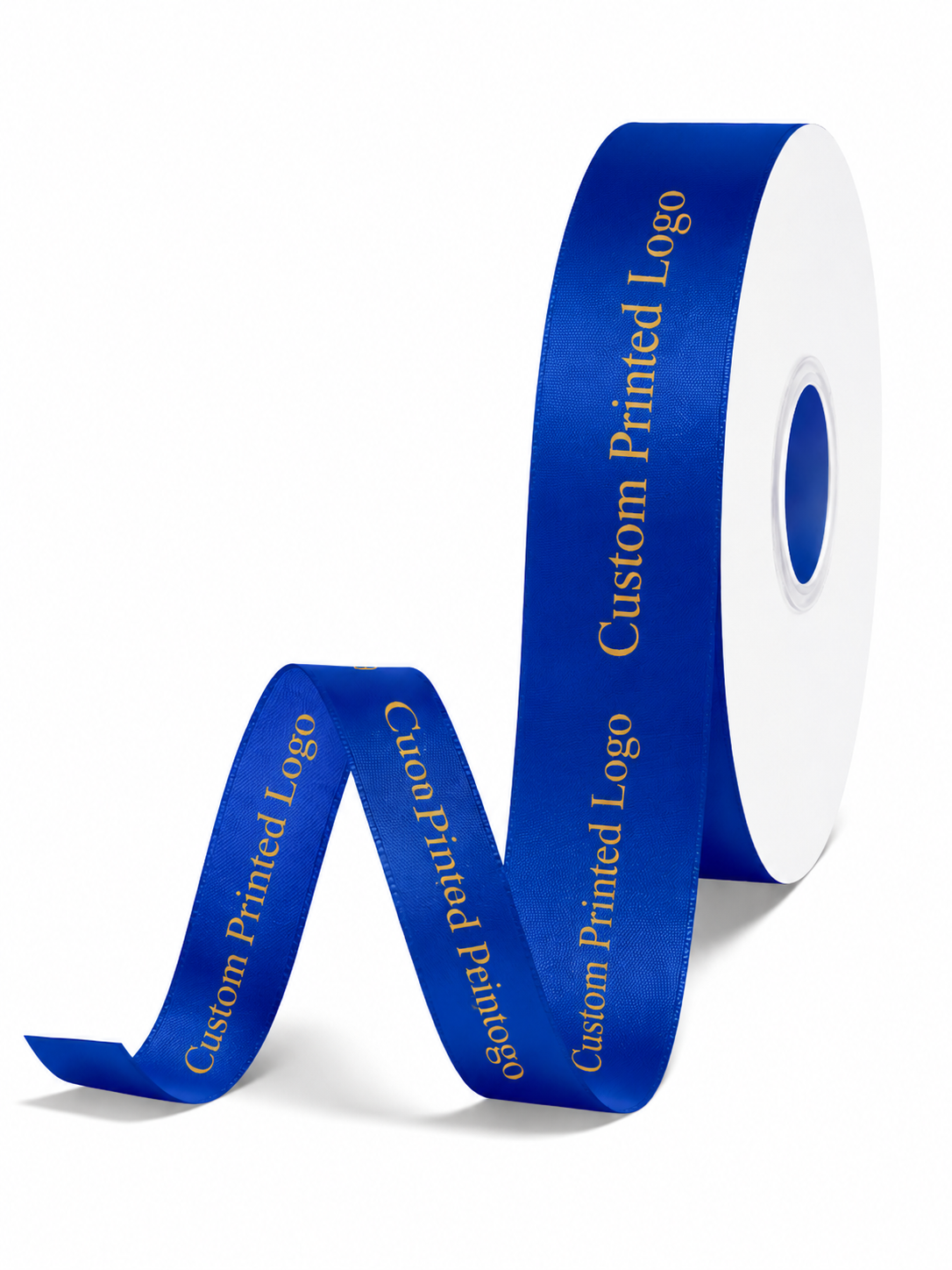 Custom Print Royal Blue Solid Single-Face Satin Ribbon – 3 Sizes (⅝″, ⅞″, 1½″)