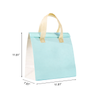 Aluminum Cooler Blue Insulated Takeout Bags (11.81" x 7.87" x 11.81") with White Flat Handles - SKU #6036