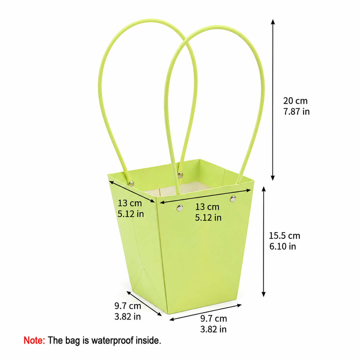Mint Green Waterproof Flower Pot Bags – 4 Sizes (Small, Medium, Large, Extra Large) | 50pcs/Bundle