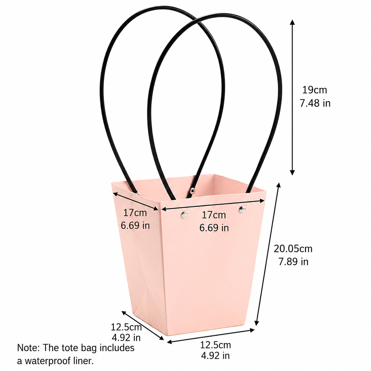 Light Pink Waterproof Flower Pot Bags – 4 Sizes (Small, Medium, Large, Extra Large) | 50pcs/Bundle