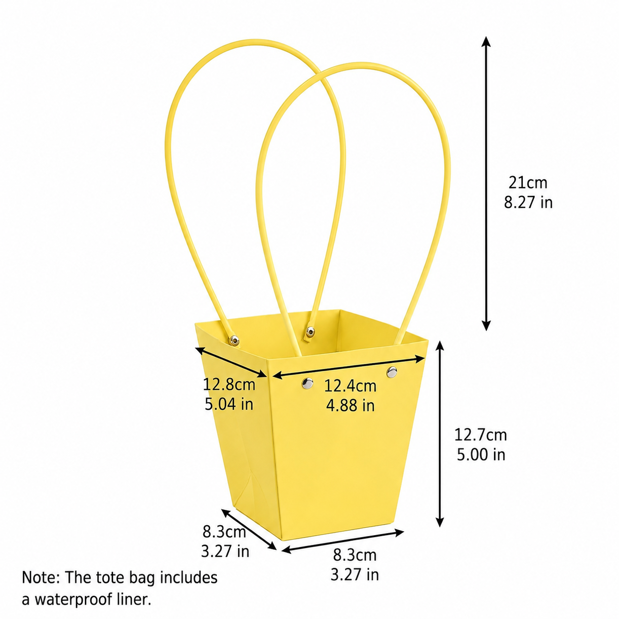 Light Yellow Waterproof Flower Pot Bags – 4 Sizes (Small, Medium, Large, Extra Large) | 50pcs/Bundle