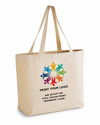 Custom Printed Canvas Tote Bag, 15" x 3" x 16", 5oz Cotton Canvas, Long Handles, SKU #6235 (Copy)
