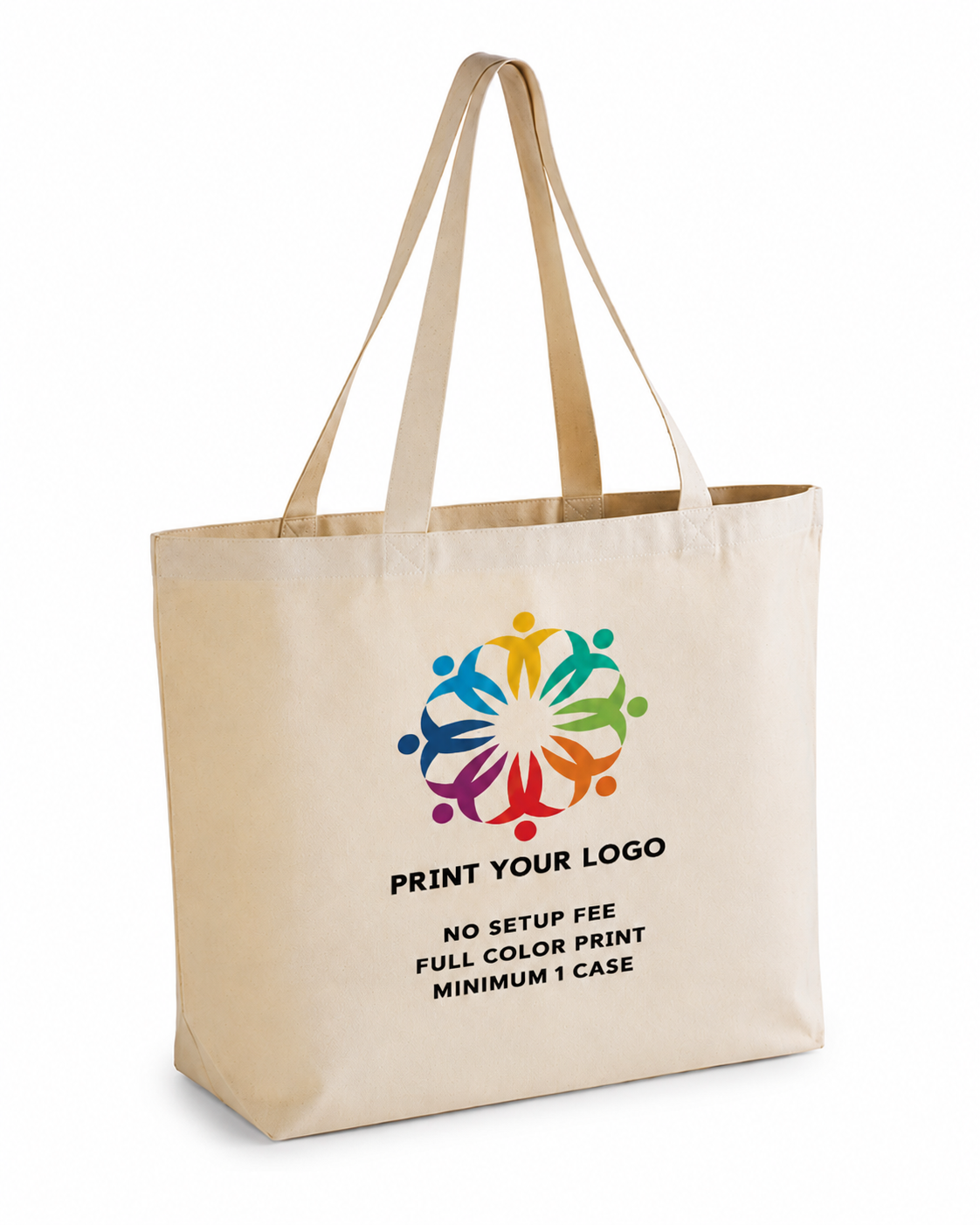 Custom Printed Canvas Tote Bag, 15" x 3" x 16", 5oz Cotton Canvas, Long Handles, SKU #6235 (Copy)