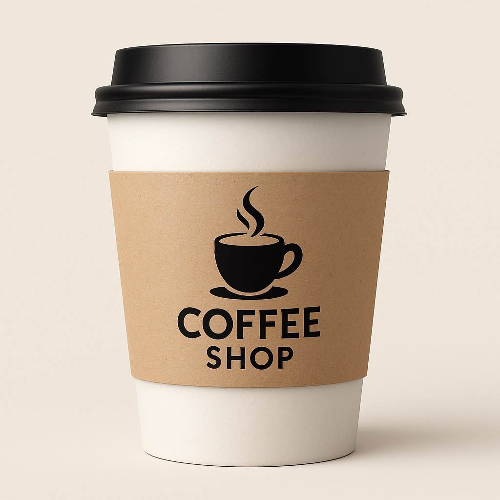 10oz/12oz/16oz/20oz - Custom Kraft Foldable Coffee Sleeve - Carton of 1000 - KIS PAPER - 5193; Full Color Custom Print, Printed in Canada; From $0.177