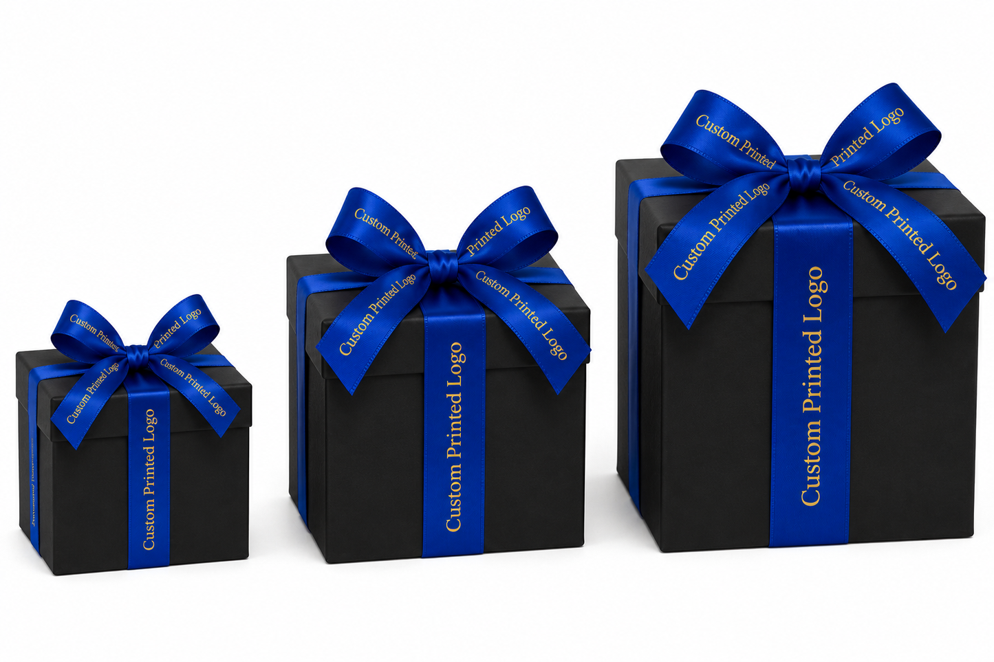 Custom Print Royal Blue Solid Single-Face Satin Ribbon – 3 Sizes (⅝″, ⅞″, 1½″)