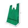 11" x 7" x 20" x 7" - Flat Bottom - Green Non-Woven T-Shirt Bags - Carton of 200 - KIS PAPER - 5247; $0.44/pc