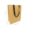 Cub Kraft Contour Luxe Paper Bags (10″ × 5″ × 13″) with Black Ribbon Handles – 100 pcs/case – SKU #6074