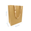 Cub Kraft Contour Luxe Paper Bags (10″ × 5″ × 13″) with Brown Ribbon Handles – 100 pcs/case – SKU #6075