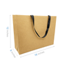 Vogue Kraft Contour Luxe Paper Bags (16″ × 6″ × 12″) with Black Ribbon Handles – 100 pcs/case – SKU #6213