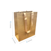 Cub Kraft Contour Luxe Paper Bags (8″ × 4″ × 10″) with Brown Ribbon Handles – 200 pcs/case – SKU #6073