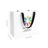 Custom Printed Vogue White Contour Luxe Paper Bags (16″ × 6″ × 12″) with Black Ribbon Handles - SKU #6070