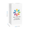 #20 - 8.25" x 5" x 15.75" - Prescription Bags - White Grocery Bags - Carton of 250 - KIS PAPER - 6027; Full Color Custom Print, Printed in Canada