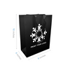 Custom Printed Cub Black Laminated Contour Luxe Paper Bags (8″ × 4″ × 10″) with Black Ribbon Handles - SKU #6079