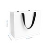 Vogue White Contour Luxe Paper Bags (16″ × 6″ × 12″) with Black Ribbon Handles – 100 pcs/case – SKU #6070