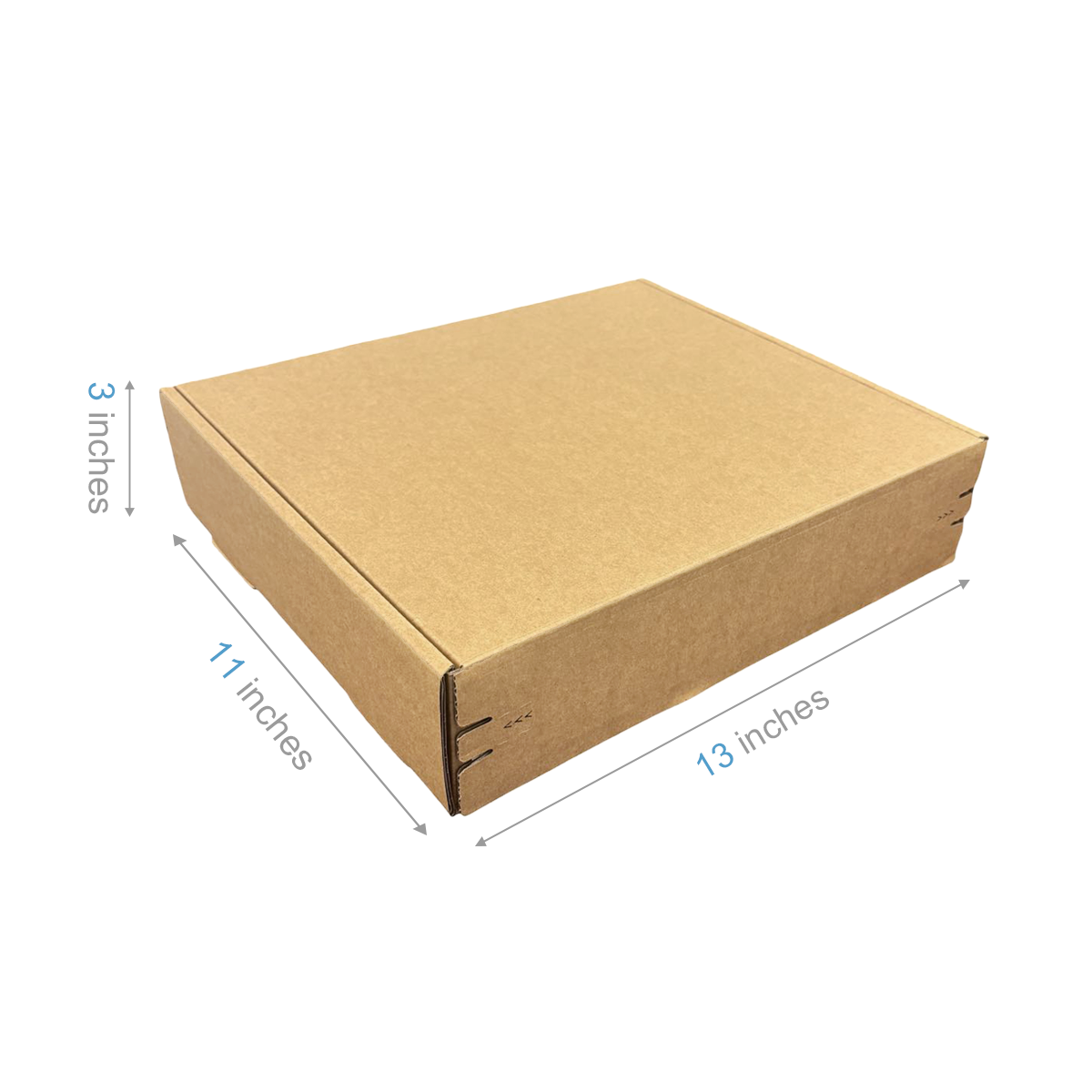 13" x 11" x 3" - Kraft Mailer Boxes Self-Seal Tape - Bundle of 40 - KIS PAPER - 6091; $2.331/pc