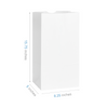 #20 - 8.25" x 5" x 15.75" - Prescription Bags - White Grocery Bags - Carton of 250 - KIS PAPER - 6027; $0.16/pc