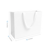 Vogue White Contour Luxe Paper Bags (16″ × 6″ × 12″) with White Ribbon Handles – 100 pcs/case – SKU #6071
