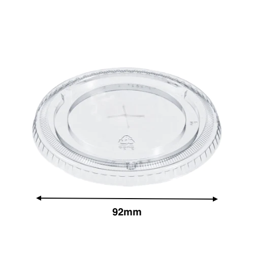 KIS-FL92G | 92mm Opening PET Cold Drink Cup Flat Lids; $0.035/pc