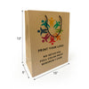 Custom Printed Euro Tote Debbie Kraft Paper Bags 10" x 5" x 13"  with Rope Handles - SKU #5308