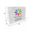 Custom Printed Euro Tote Vogue White Paper Bags 16" x 6" x 12" with Rope Handles - SKU #5316