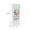 Custom Printed Euro Tote Wine White Paper Bags (5″ × 3.5″ × 13.25″) with Rope Handles - SKU #5426