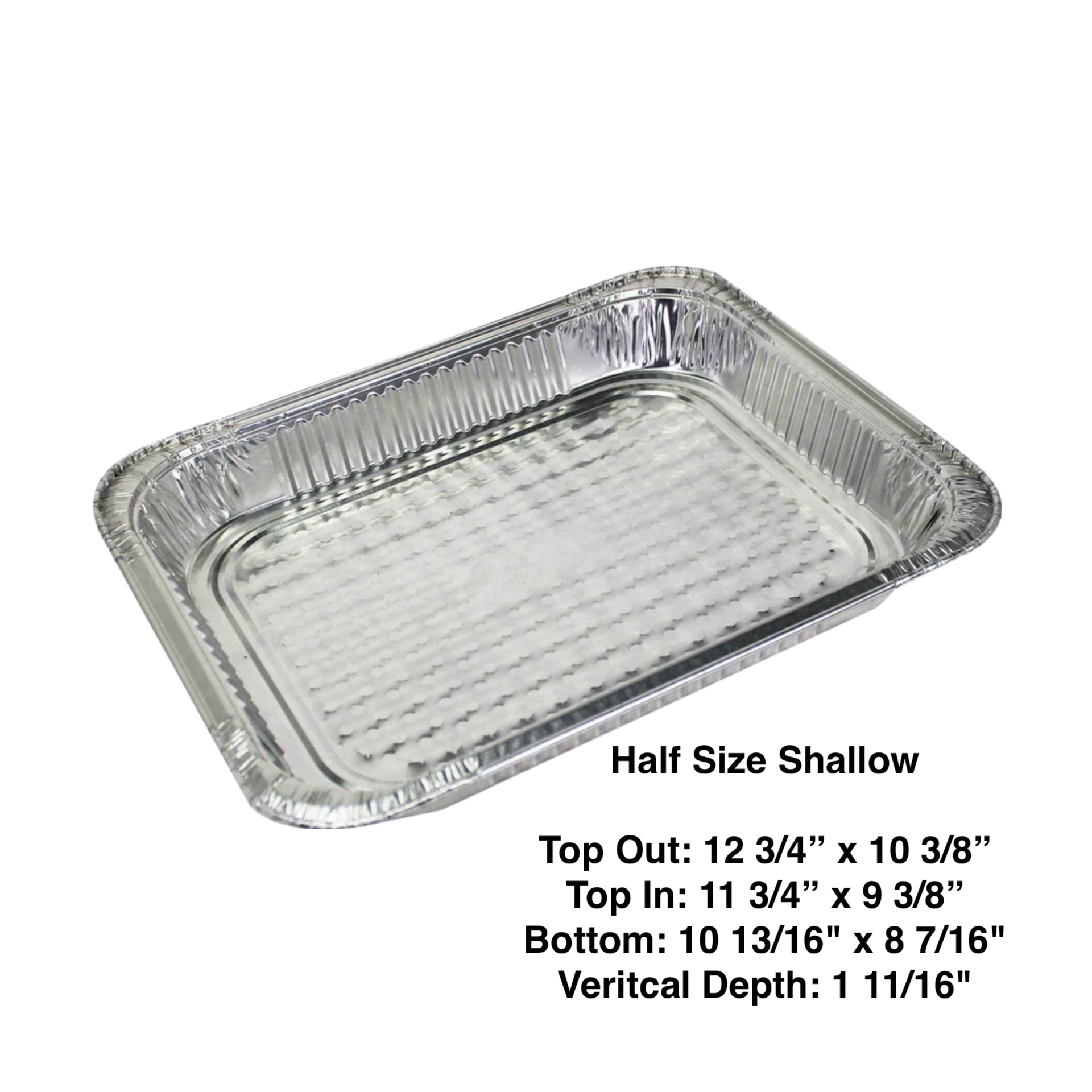 Half Shallow Aluminum Half Size Heavy-Duty Steam Table Pan - Shallow - Carton of 100 ...