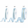 Custom Print Light Blue Solid Single-Face Satin Ribbon – 3 Sizes (⅝″, ⅞″, 1½″)