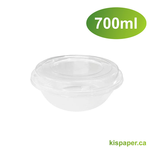 700ml - Clear PP Donburi Bowls Sets - Carton of 300 - KIS PAPER - 5209; $0.29/set