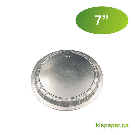 7" - Plastic Dome Lid for Aluminum Containers - Carton of 500 - KIS PAPER - 5080; $0.081/pc