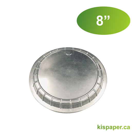 8" - Plastic Dome Lid for Aluminum Containers - Carton of 500 - KIS PAPER - 5082; $0.110/pc