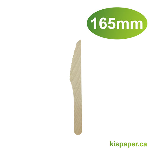 165mm - Wooden Knife - Carton of 1000 - KIS PAPER - 1098; $0.017/pc