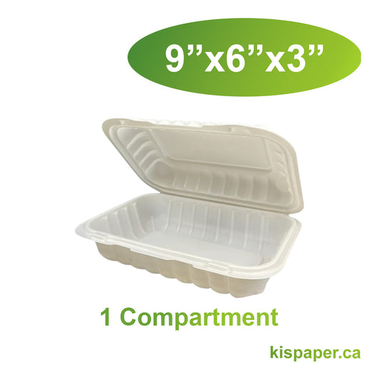 9" x 6" x 3" - Pebble Clamshell Hamburger Box - Carton of 150 - KIS PAPER - 5049; $0.219/pc