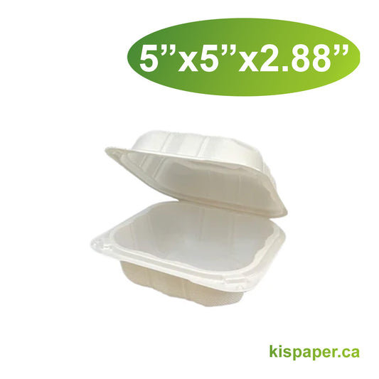 5" x 5" x 2.88" - Pebble Clamshell Hamburger Box - Carton of 250 - KIS PAPER - 5046; $0.106/pc