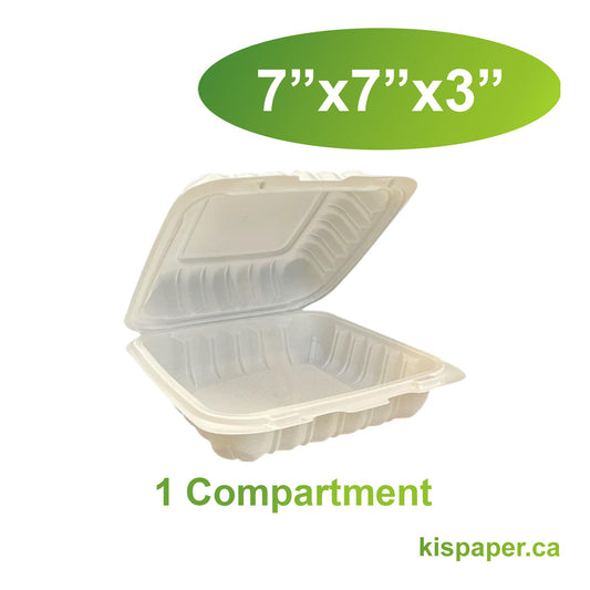 7" x 7" x 3" - Pebble Clamshell Hamburger Box - Carton of 150 - KIS PAPER - 5050; $0.219/pc