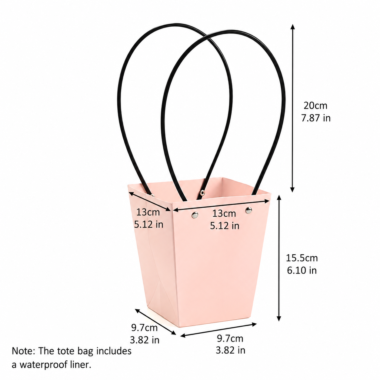 Light Pink Waterproof Flower Pot Bags – 4 Sizes (Small, Medium, Large, Extra Large) | 50pcs/Bundle