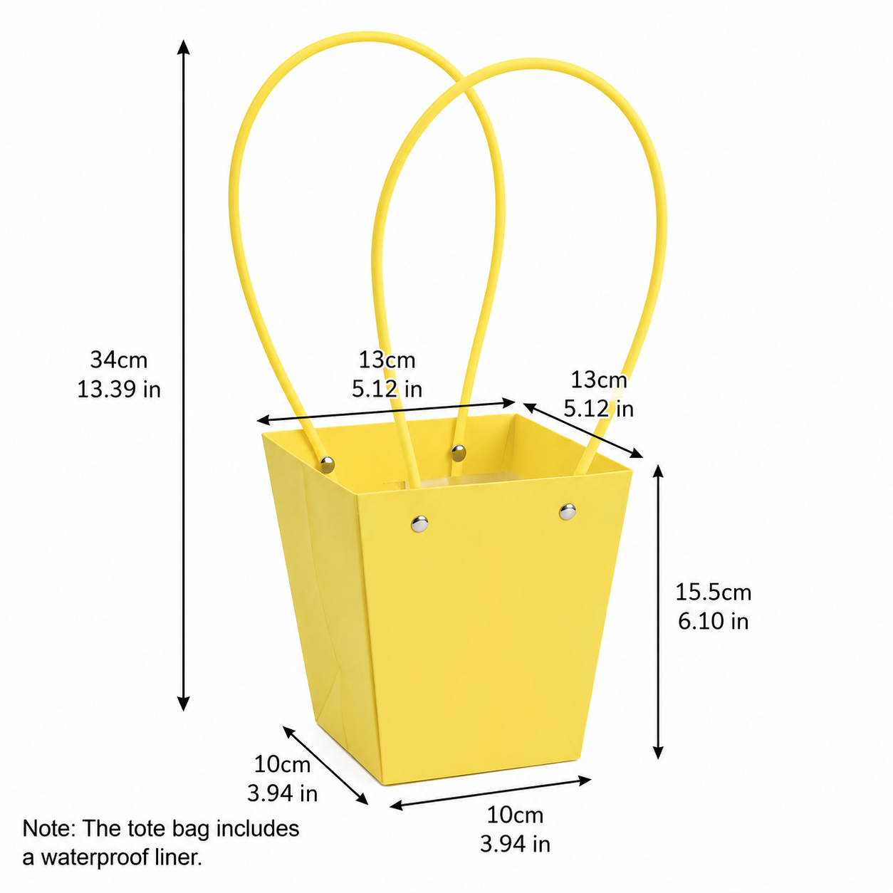 Light Yellow Waterproof Flower Pot Bags – 4 Sizes (Small, Medium, Large, Extra Large) | 50pcs/Bundle