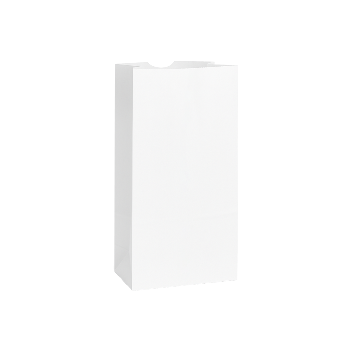 #5 - 5.25" x 3.25" x 11" - Prescription Bags - White Grocery Bags - Carton of 1000 - KIS PAPER - 6024; $0.059/pc
