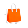 Aluminum Cooler Orange Insulated Takeout Bags (11.81" x 7.87" x 11.81") with White Flat Handles - SKU #6038