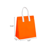 Aluminum Cooler Orange Insulated Takeout Bags (8.27″ × 4.33″ × 10.33″) with White Flat Handles - SKU #6030
