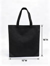 Black Non-Woven Tote Bags – 15" × 16" – 200pcs/case – SKU# 6241