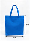 Blue Non-Woven Tote Bags – 15" × 16" – 200pcs/case – SKU# 6242