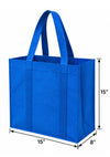 Blue Non-Woven Tote Bags – 15" × 8" × 15" – 200pcs/case – SKU# 6256