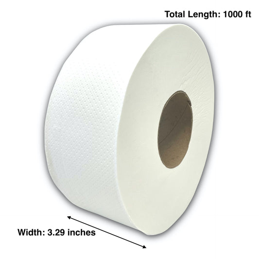 KIS-BT3291G | 12rolls Snow Soft White Bath Tissue 2 Ply, 3.29inches x 1000ft; $3.41/pc