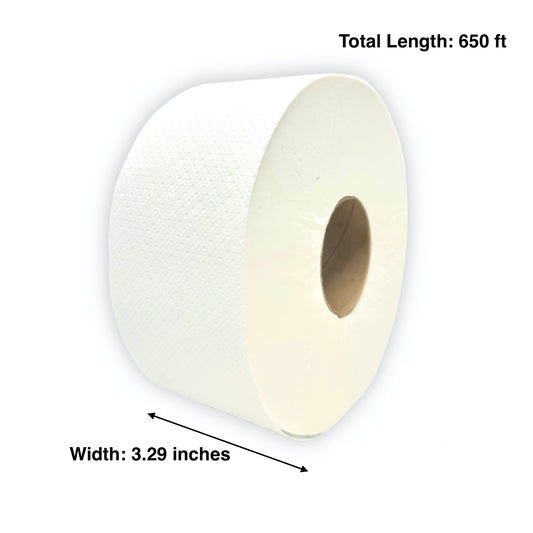 KIS-BT3296G | 12rolls Snow Soft White Bath Tissue 2 Ply, 3.29inches x 650ft; $2.58/pc