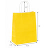 Bright Yellow Paper Shopping Bag with Twisted Handles (8.3" x 4.3" x 10.6"), Cub, SKU 6495