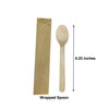 160mm - Wooden Spoon Paper Wrapped - Carton of 1000 - KIS PAPER - 5097; $0.045/pc