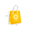Custom Printed Aluminum Cooler Yellow Insulated Takeout Bags (8.27″ × 4.33″ × 10.33″) with White Flat Handles - SKU #6031