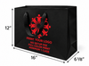 Custom Printed Euro Tote Laminated Vogue Black Paper Bags 16" x 6" x 12" with Ribbon Handles - SKU #6126
