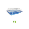 #3 - 6.6" x 4.7" x 2.1" - PET Rectangle Sushi Tray Sets - Carton of 400 - KIS PAPER - 5204; $0.15/set