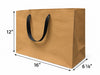 Euro Tote Kraft Paper Shopping Bag 16"x6"x12" with Black Grosgrain Ribbon Handles, 150 pcs/Case – SKU#5313